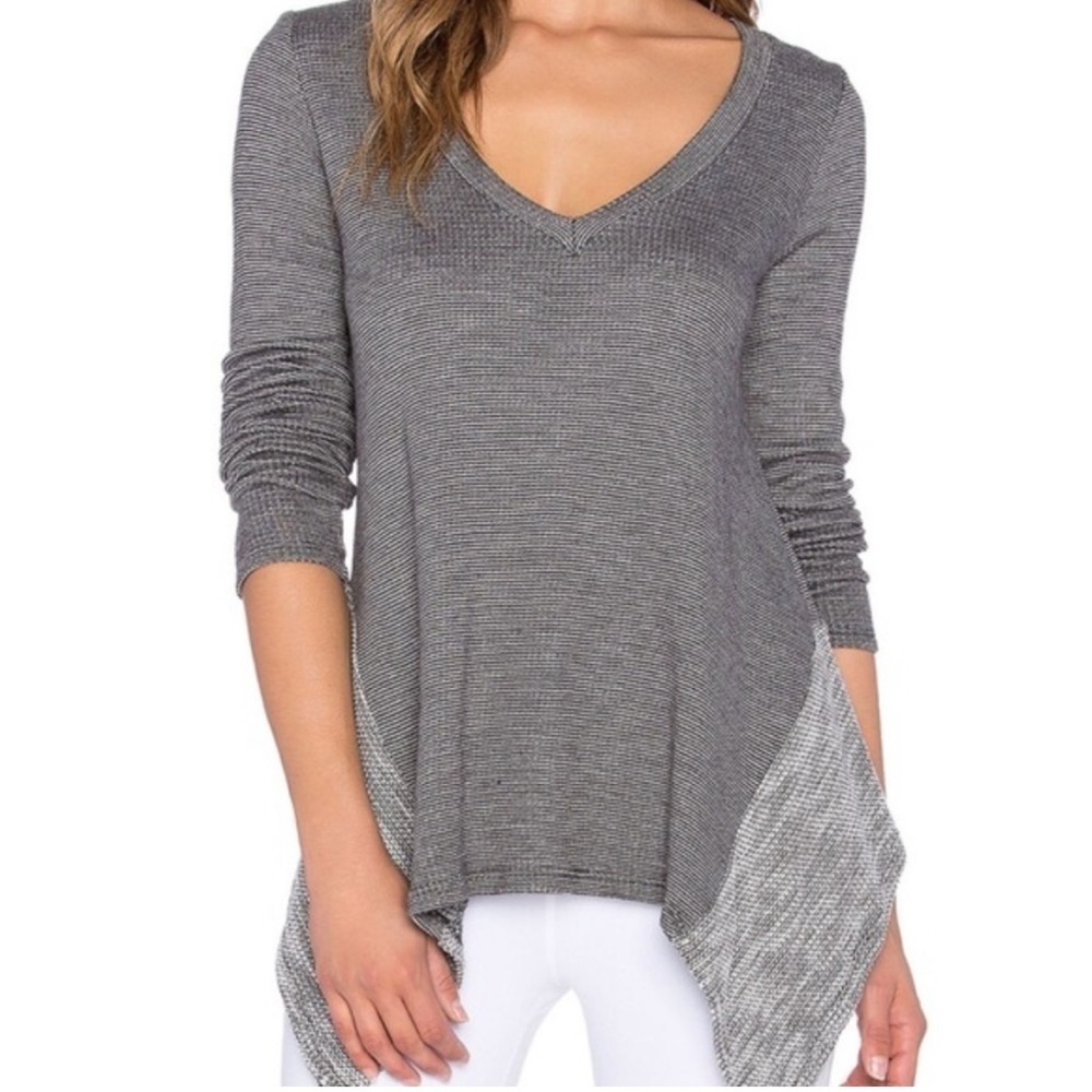 Beyond Yoga Double Faced Hi Low Sweatshirt Grey Size XS